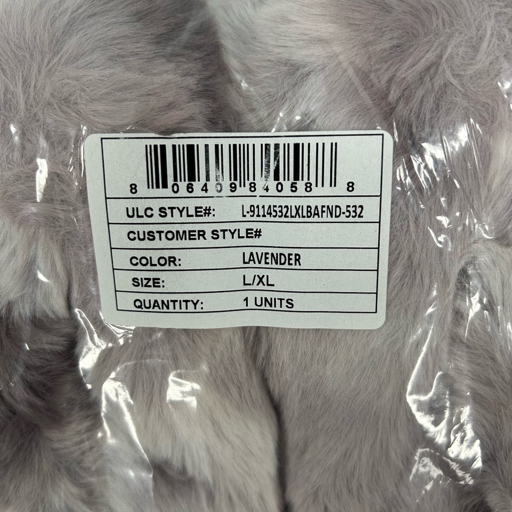Lemon Watercolor Faux Fur Slides - Picture 5 of 6